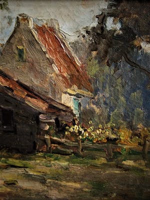 Niet of onleesbaar gesigneerd - Boeiend omstreeks 1930 geschilderd olieverf - gesigneerd kopen? Bied vanaf 1!