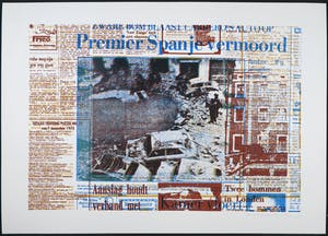 Wil Bink - Portfolio met zes zeefdrukken, Boven onder links rechts kopen? Bied vanaf 60!