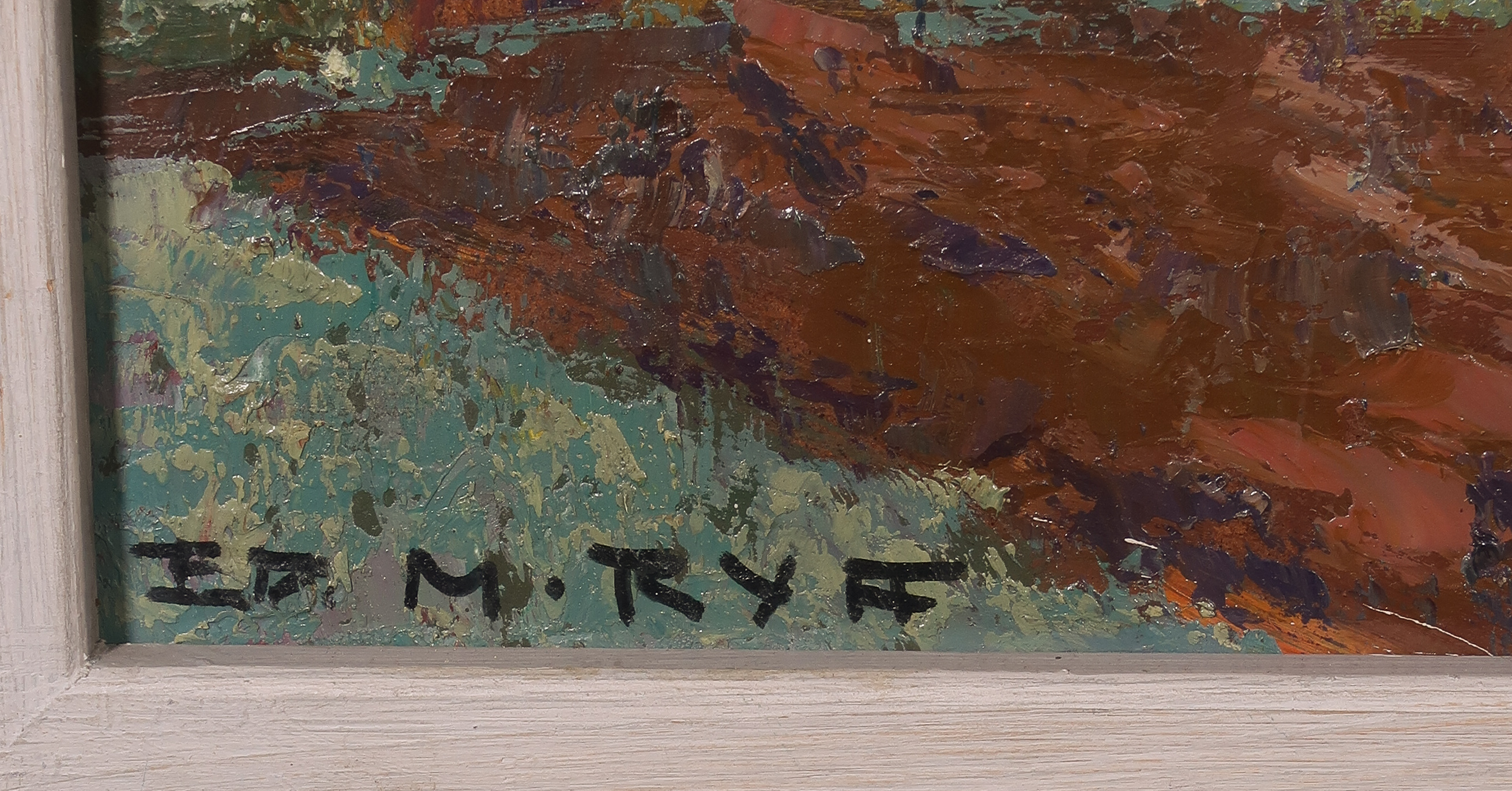 Eduard Rijff - Olieverf op board, Landschap met molen - Ingelijst kopen? Bied vanaf 100!