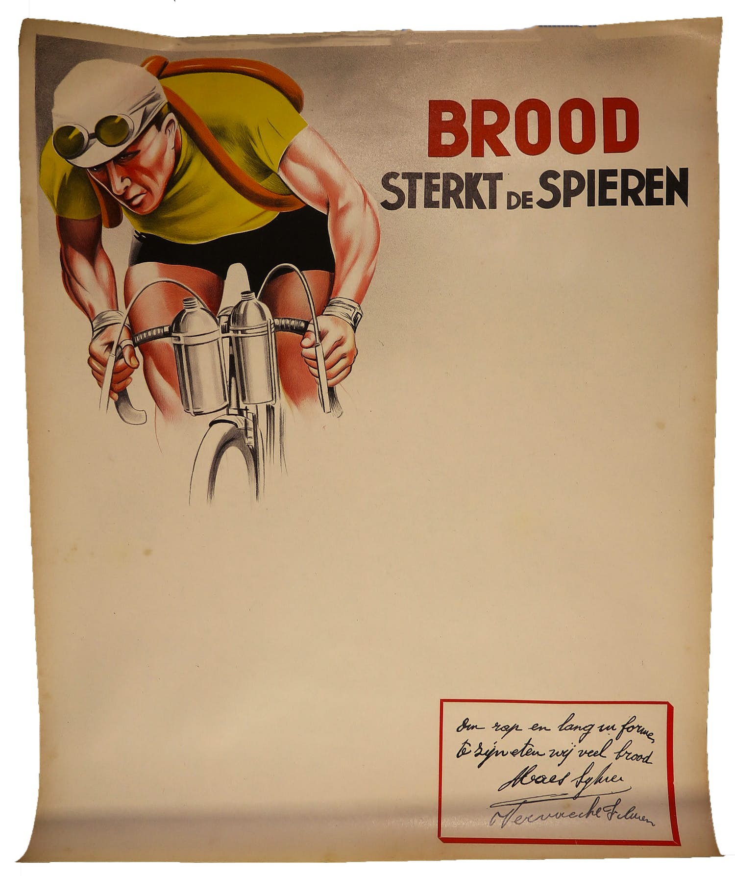 Niet of onleesbaar gesigneerd - Affiche, Brood sterkt de spieren kopen? Bied vanaf 1!