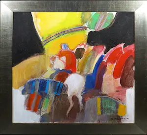 Jan Peter van Opheusden - Acryl op doek, Caravan - Ingelijst kaufen? Bieten Sie von 200!