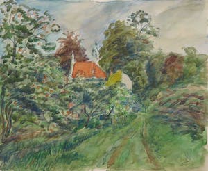 Jan Sluijters (jr.) - Aquarel, Landschap kopen? Bied vanaf 60!