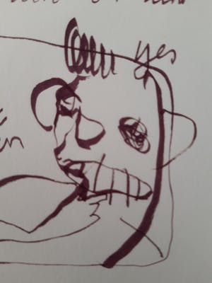 Herman Brood - tekening, Zuid moet blijven, ingelijst kopen? Bied vanaf 170!