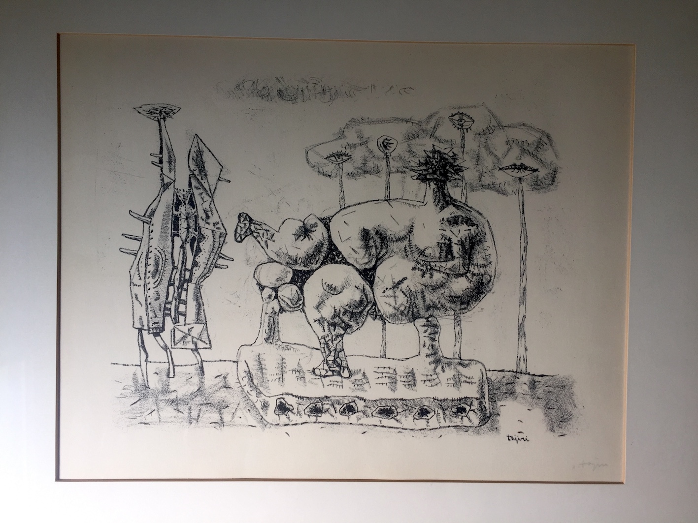 Shinkichi Tajiri - Lithografie, Ingelijst kopen? Bied vanaf 100!