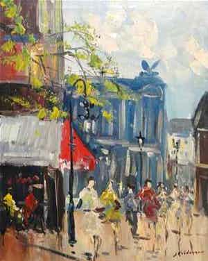 Jan Kelderman - 56 - Café de la Paix, Paris verkocht voor € 50!