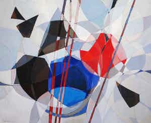 Maximiliaan Louis Maas - Abstract geometrische voorstelling verkocht voor € 350!