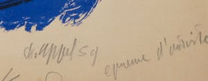 Karel Appel - Litho, Paysage Mysterieux (met persoonlijke boodschap) kopen? Bied vanaf 900!