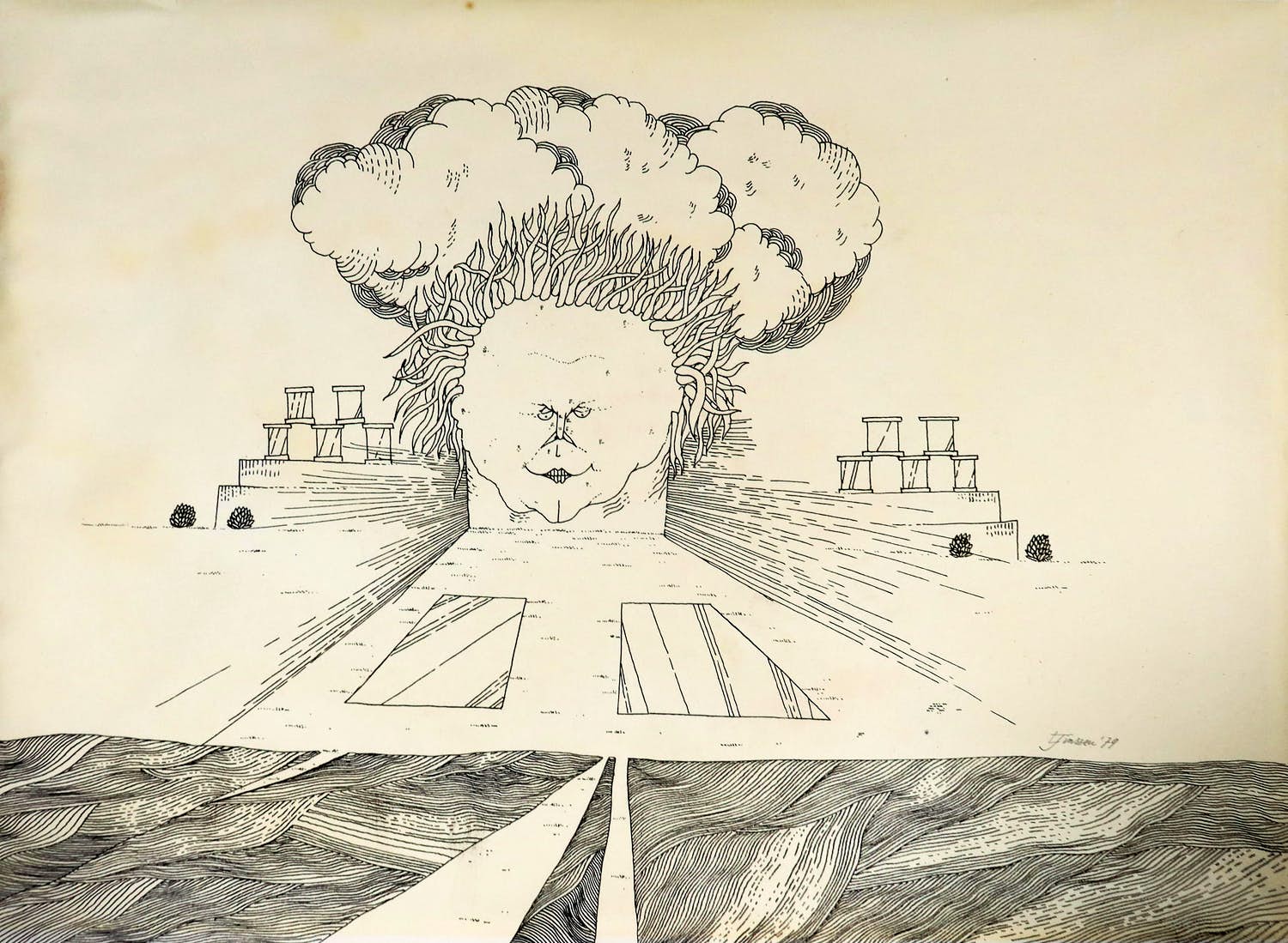 Leo Jinssen - Pentekening, Leeuw kopen? Bied vanaf 1!