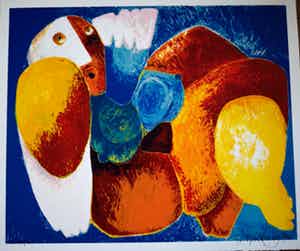 Theo Mackaay - Zeefdruk - De Liggende Vrouw - 1994 verkocht voor € 50!