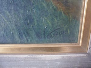 Adriaan Terhell - Terhell Adriaan Pseudoniem voor CH.Petit. Olie op doek.Vissers aan de waterkant. kopen? Bied vanaf 60!