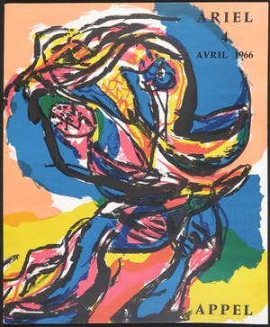 Karel Appel - Gesigneerde litho uit de uitgave Ariel 4 - Ingelijst kopen? Bied vanaf 1!