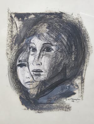 Niet of onleesbaar gesigneerd - G. de Fleurquin - Portret meisjes kopen? Bied vanaf 1!