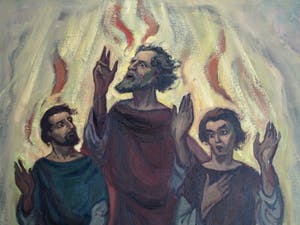 Klaas Pijlman - Olieverf op doek , “Jezus met 2 Apostelen” – groot - ca. 1975 kopen? Bied vanaf 1!