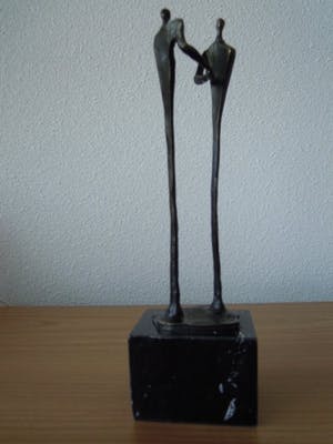 Corry Ammerlaan - Prachtige beeldje 2 personen "BEDANKT" kopen? Bied vanaf 45!