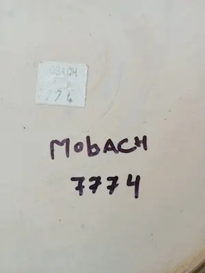 Mobach Keramiek - mooie hedendaagse goud/aquamarijn schaal kopen? Bied vanaf 45!