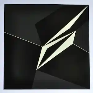 Marcel Henri Verdren - Espace noir no. 3 - Zeefdruk - Gesigneerd - 70x70 cm vendu pour 80€ !