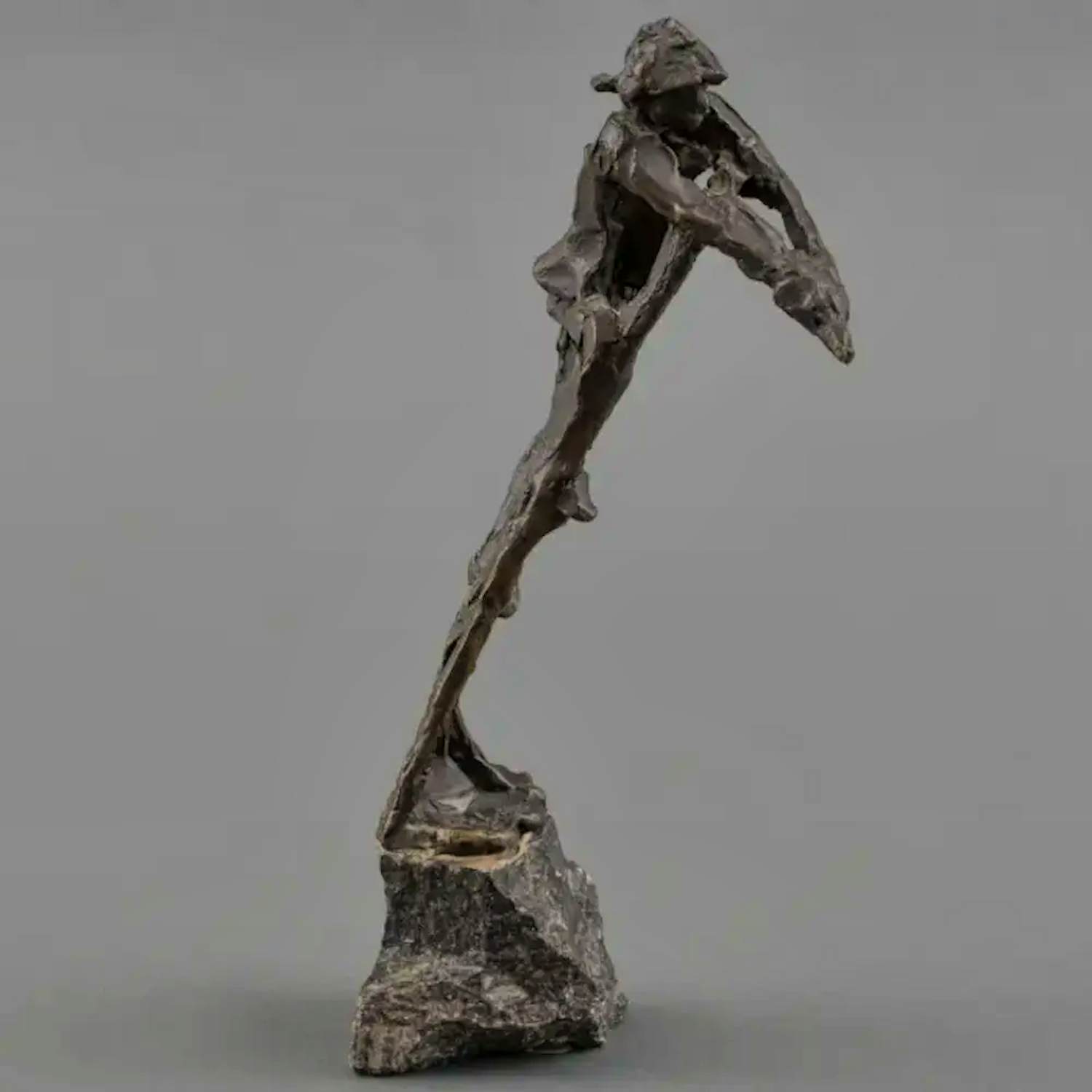Jits Bakker - Bronzen beeld: Brandweerman op ladder - 1993 verkocht voor € 995!
