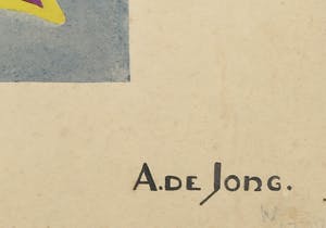 Niet of onleesbaar gesigneerd - Gouache en potlood, Lot van acht ontwerptekeningen kopen? Bied vanaf 1!