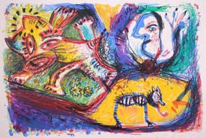 Rik van Iersel - Litho, Z.t. Figuren kopen? Bied vanaf 10!