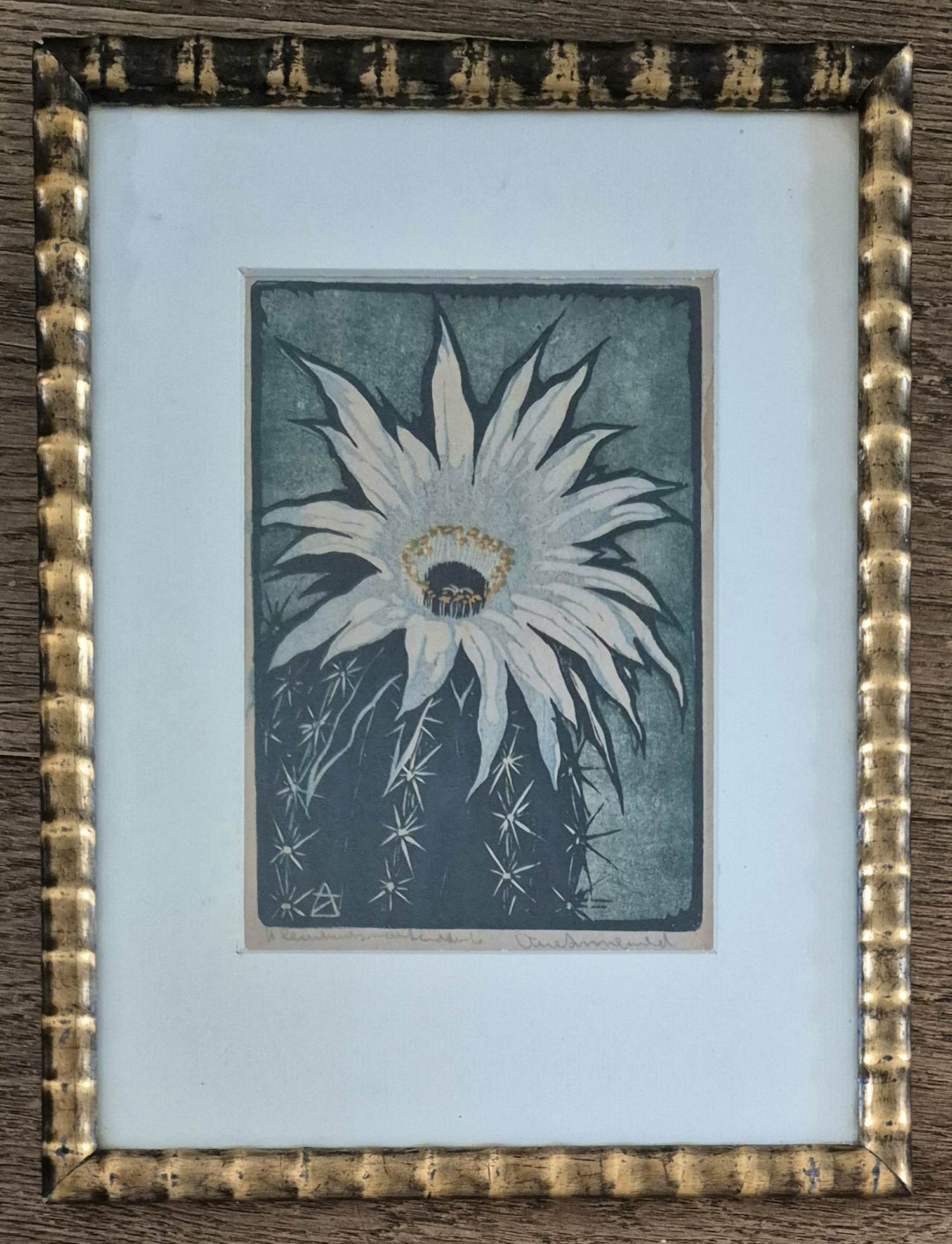 Arie Zonneveld - Bloeiende cactus - charmant lijstje kopen? Bied vanaf 195!