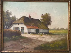 Buy Niet of onleesbaar gesigneerd - hoeve met scharrelkippen? Bid from 10!