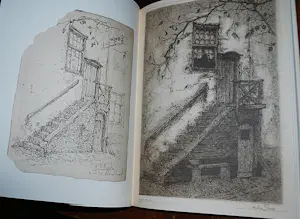 Anton Pieck - De Trap (Montfoort) 1916 - 1 van de eerste afdrukken, ets in bruin kopen? Bied vanaf 350!