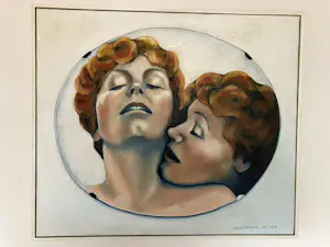 Anke Mensink - Schitterend schilderij " Verliefde vrouwen " kopen? Bied vanaf 65!