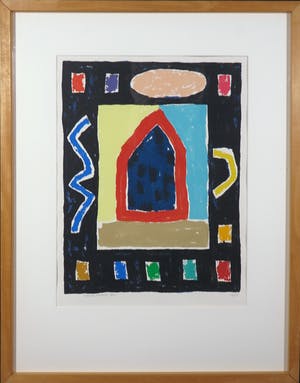 Harrie Gerritz - Zeefdruk, Zonder titel - Ingelijst kopen? Bied vanaf 40!