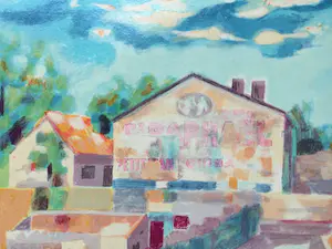 Willem Brauck - "St. Raphael" | kleuren zeefdruk - ingelijst kopen? Bied vanaf 40!