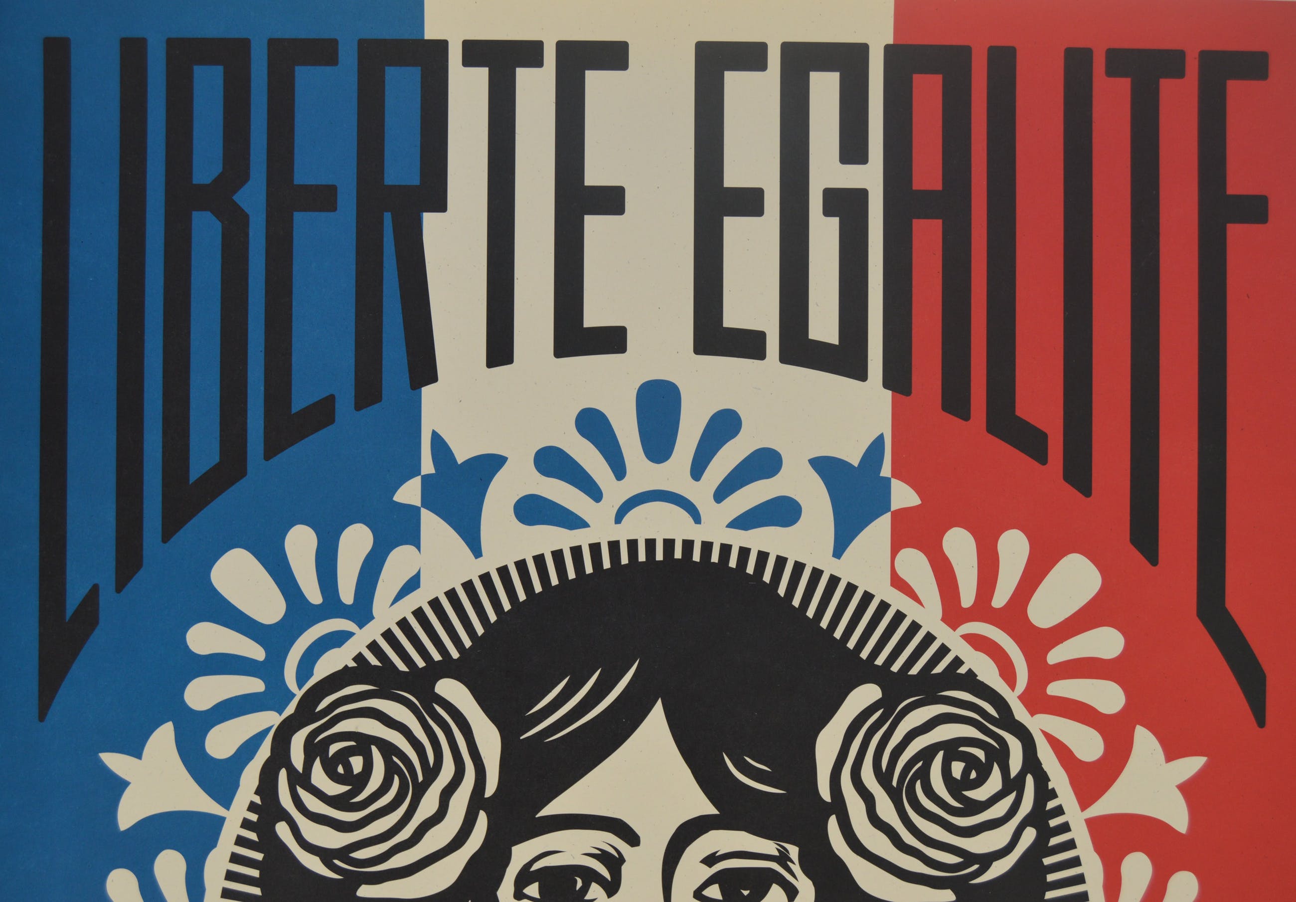 Shepard Fairey Liberte Egalite Fraternite Gesigneerd Kopen Bied Vanaf 100