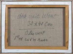 Dick van 't Wout - Olieverf op doek, 1e uit 'n reeks - Ingelijst kopen? Bied vanaf 1!