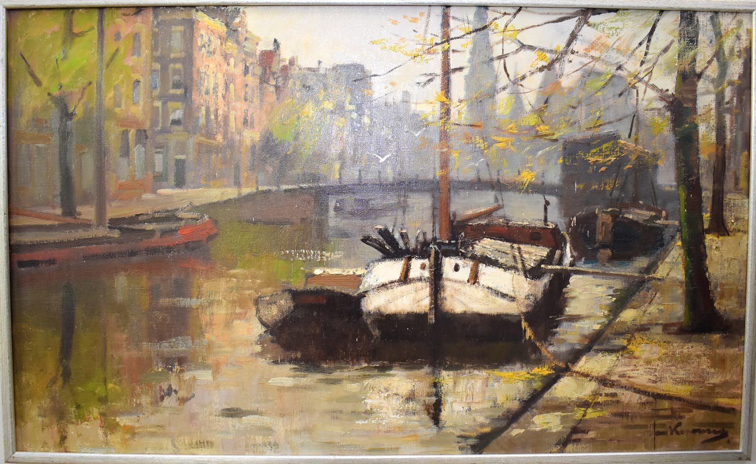 Jan Korthals - Amsterdams stadsgezicht verkocht voor € 2500!