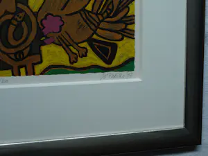 Corneille - Ingelijste zeefdruk, La Femme et L'Oiseau (Vrouw en vogel) – 1993 kopen? Bied vanaf 20!