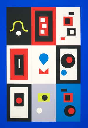 Nicolas Schoffer - Zeefdruk, Zonder titel verkocht voor € 1!