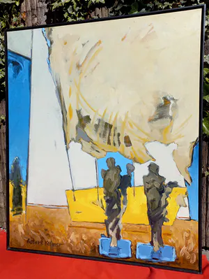 Robert Volmer - Statues, olieverf op doek (mooi ingelijst, groot) kopen? Bied vanaf 395!