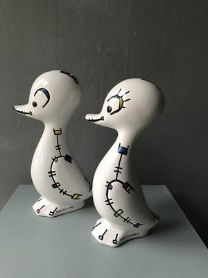 Marianne Bey - Happy Ducks / Mondriaan style kopen? Bied vanaf 35!