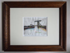 Dirk Breed - Brug in Landschap - Gemengde techniek (uniek) kopen? Bied vanaf 80!