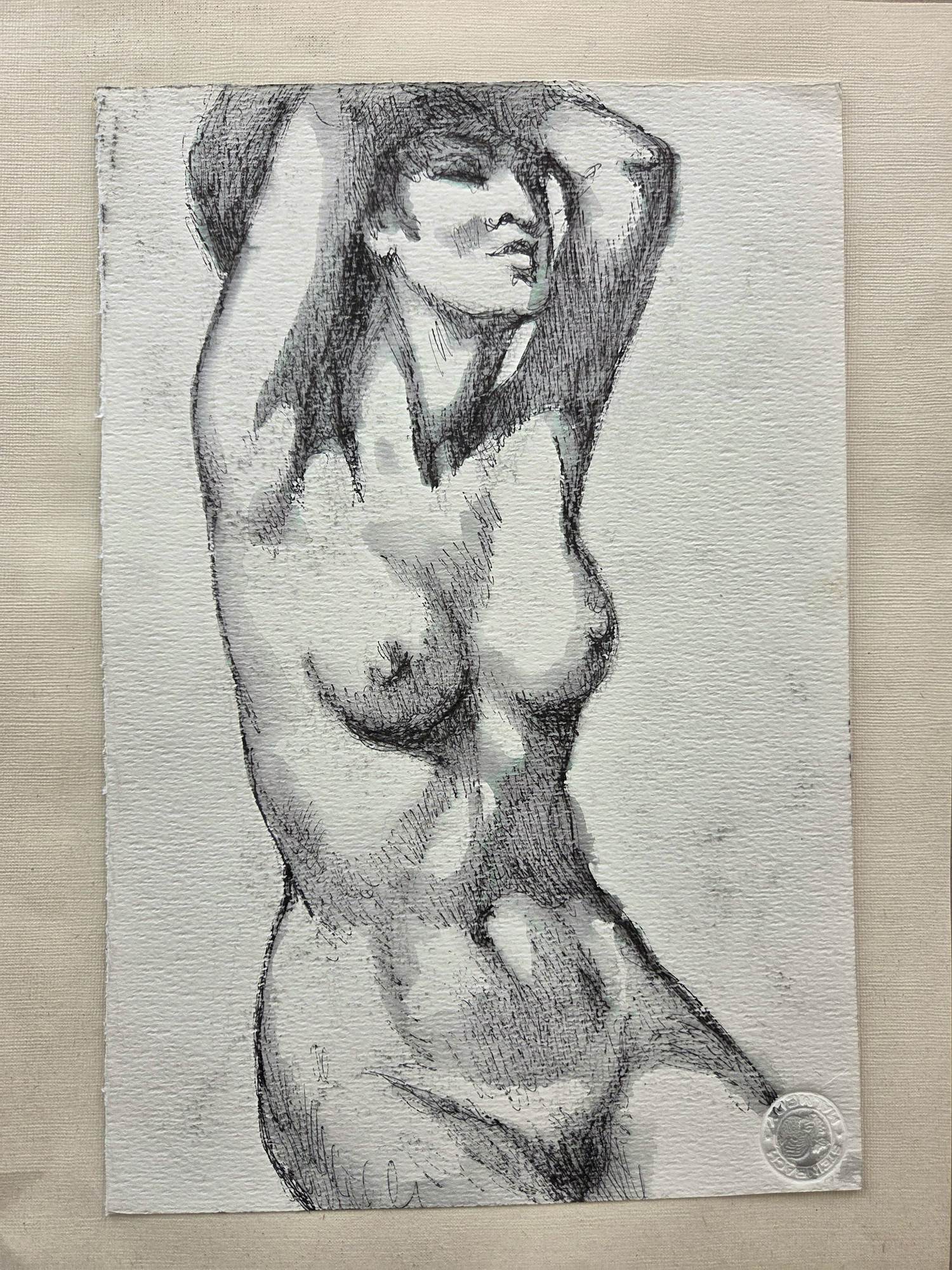 Klaas Pijlman - Acht tekeningen. Naakt. Diverse formaten. kopen? Bied vanaf 99!