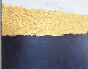 John Foppen - Symphony in Blue + Wh. + Gold........# K 20. XL . GROOT. kopen? Bied vanaf 189!