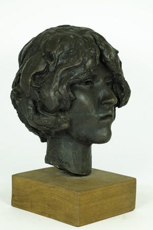 Karel Gomes - Bronzen beeld van hoofd van vrouw - ruim 22 kg kopen? Bied vanaf 695!