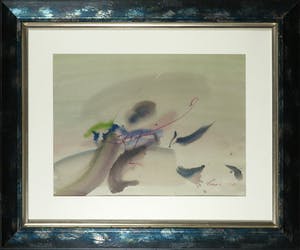 Hugo de Clercq - Aquarel, Figuratief intimistisch werk - Ingelijst kopen? Bied vanaf 70!