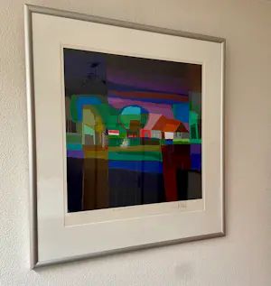 Ton Schulten - Boerenhoeve Nr. 115 - originele zeefdruk - ingelijst kopen? Bied vanaf 350!