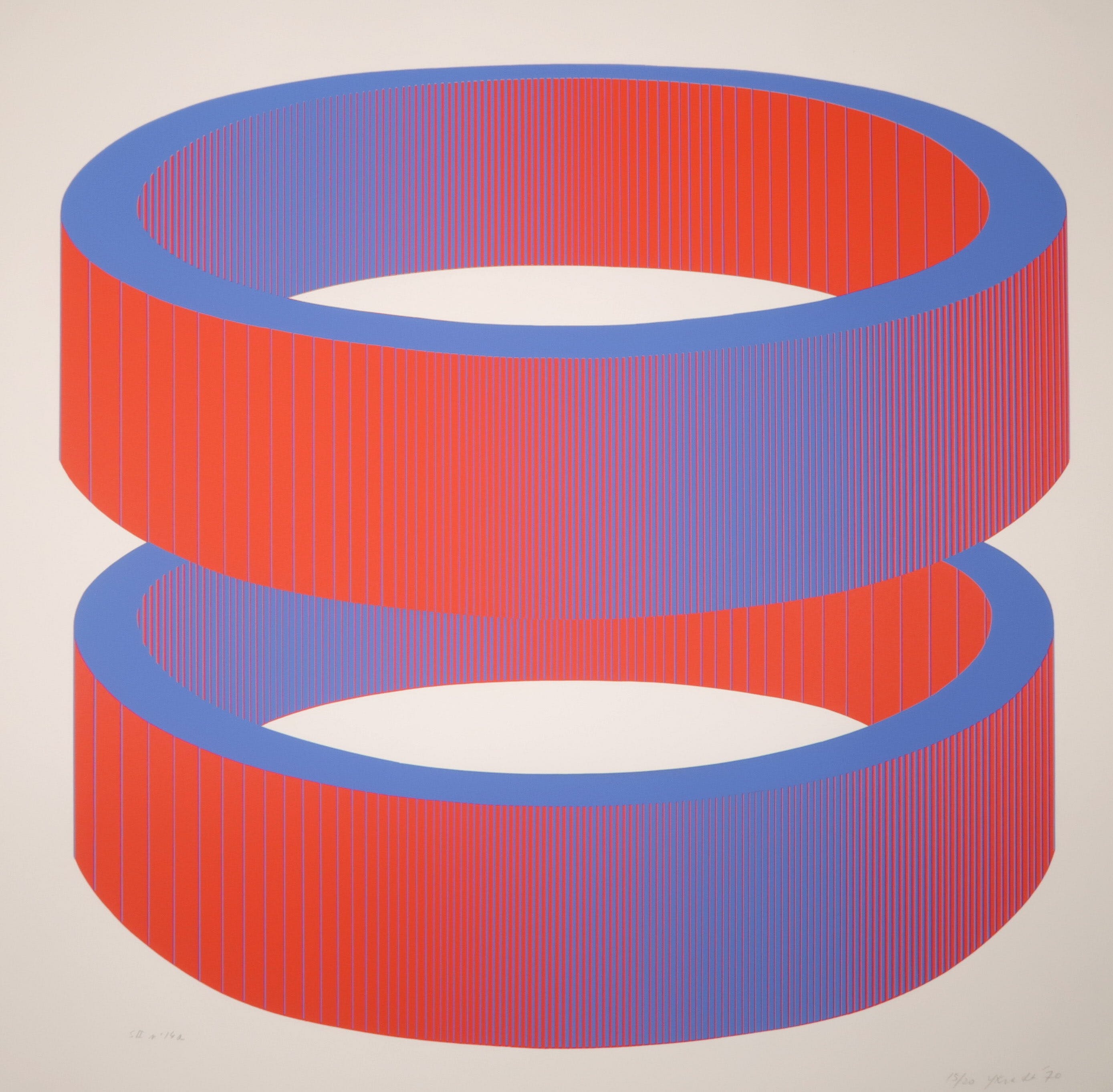 Yvonne Kracht - Zeefdruk, Geometrische vorm, S II n14a verkocht voor € 159!