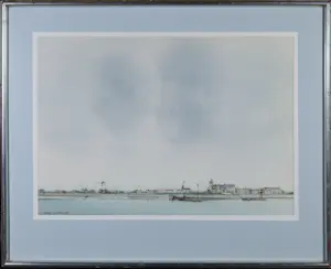 Ciano Siewert - Aquarel, Gezicht op Willemstad - Ingelijst kaufen? Bieten Sie von 1!