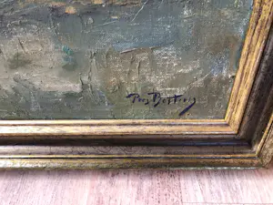 Prosper Bosteels - Boerderij , hooimijt en bomen in bloei. kopen? Bied vanaf 150!