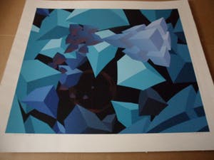 Hans Klaui - Mooi geometrische zeefdruk van Hans Klaui, kopen? Bied vanaf 40!