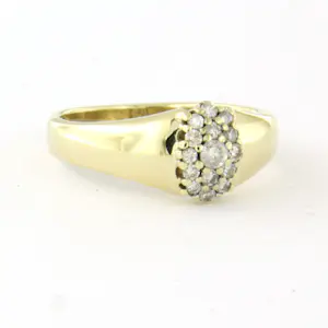 14k gouden ring met briljant geslepen diamant tot. 0.25ct – F/G - SI kopen? Bied vanaf 450!