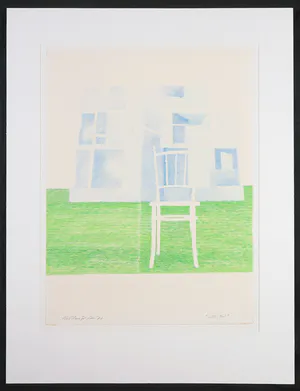 Nic Blans (jr.) - Potloodtekening, Witte stoel kopen? Bied vanaf 1!