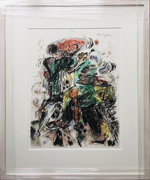 Ad Snijders - gemengde techniek op papier - ingelijst - 1985 kopen? Bied vanaf 395!