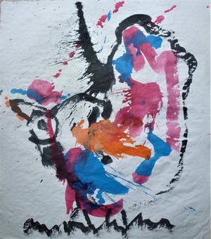 Anton Heyboer - De oervogel krachtige kleurige schildering . kopen? Bied vanaf 275!